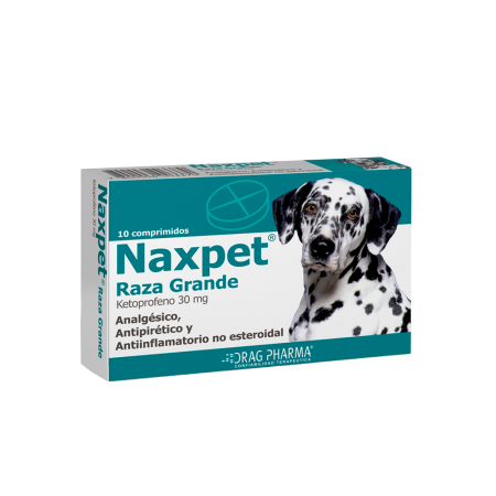Naxpet® Raza Grande comprimidos - Analgésico, antipirético y antiinflamatorio no esteroidal, Ketoprofeno 30mg.