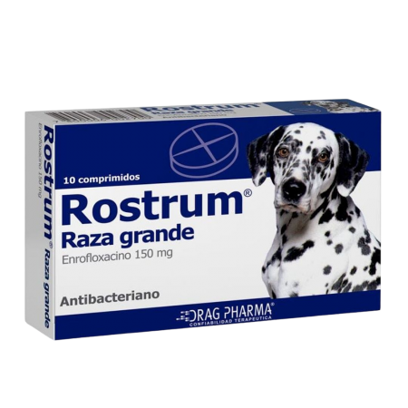 Rostrum® Raza Grande comprimidos - Antibacteriano, Enrofloxacino 150mg.