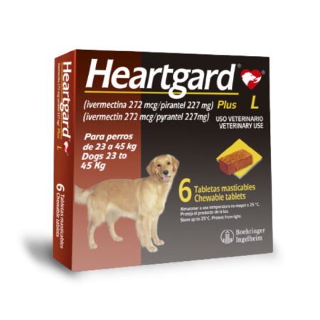 Heartgard Plus® Marrón masticable – Desparasitante interno de 49 a 99 lbs.