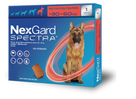 Nexgard Spectra® Masticable XLarge – Desparasitante interno y externo de 66.1 a 132 lbs.